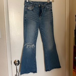 American Eagle Super Stretch Short Flare Jeans